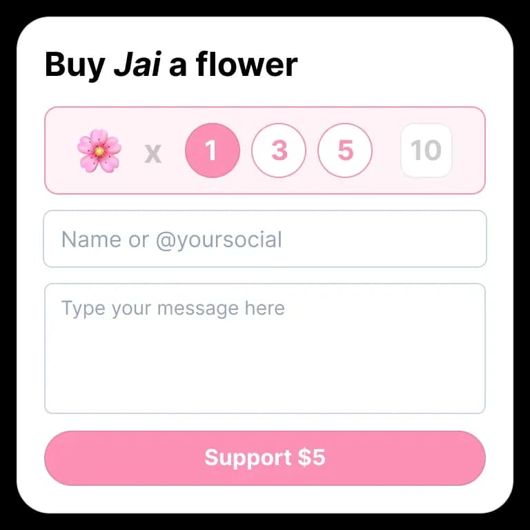 4x4 Buy Flowers Widget